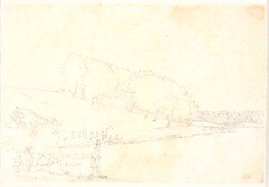 Paesaggio collinare con lago
