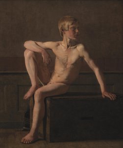 Figura nuda. Ragazzo seduto