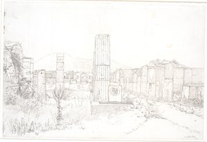 Parti del Foro di Pompei da Christen Købke