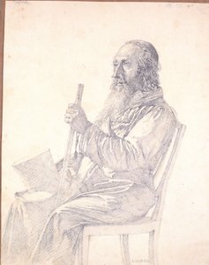Ritratto di un vecchio ebreo polacco da Christen Købke