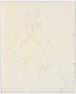 Schizzo della moglie del comandante Købke, Jacobine, nata Feilberg