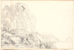Vista della costa vicino a Marina Piccola a Capri da Christen Købke