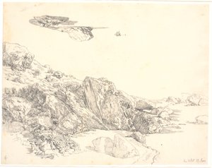 Studio di scogli da Capri da Christen Købke