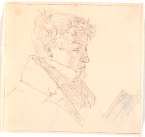 Læssende ung mand, kunstnerens ældste broder, pastor Carl Adolf Købke (1804-1840) ? da Christen Købke