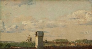 Vista da una finestra in Toldbodvej verso la Cittadella di Copenaghen, c.1833