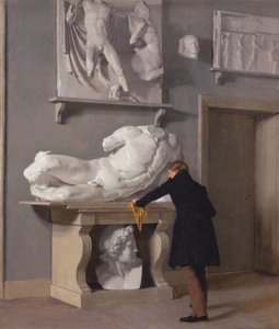 Veduta della collezione di calchi in gesso al Palazzo di Charlottenborg da Christen Schjellerup Kobke
