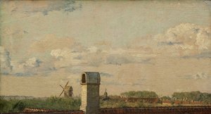 Vista da una finestra in Toldbodvej verso la Cittadella di Copenaghen, c. 1833