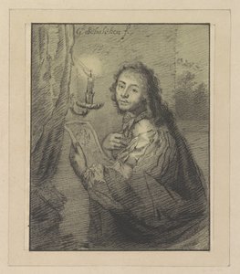 Ritratto di Godfried Schalcken alla luce della candela da Christiaan Josi