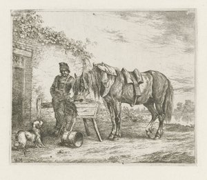 Cavallo presso una mangiatoia