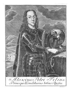 Ritratto dello zarevic Aleksej Petrovič di Russia da Christian Albrecht Wortmann