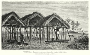 Abitazioni lacustri degli indiani Wayuu (Guajiro), Maracaibo, Venezuela da Christian Anton Goering
