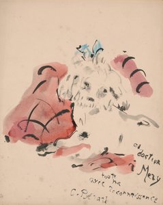 Petit chien (recto) (pastello a olio, acquerello, pennello e inchiostro su carta) da Christian Bérard