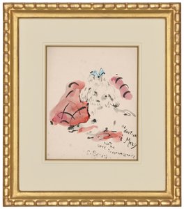 Petit chien (recto) (pastello a olio, acquerello, pennello e inchiostro su carta) da Christian Bérard