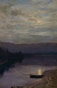 Sorgere della luna a Solevatne
