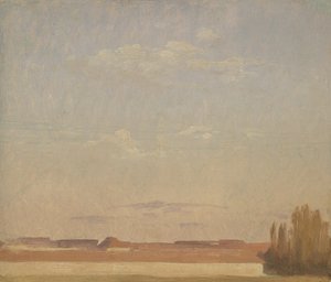 Veduta dei tetti di un sobborgo di Dresda da Christian Friedrich Gille