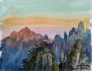 Luce di Buddha II, 2015 (acquerello su carta)