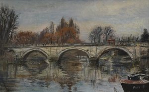 Autunno eterno, foglie rosse - Ponte di Richmond, 2015 da Christian Furr