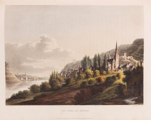 Bingen. Da: Un tour pittoresco lungo il Reno, 1820 da Christian Georg Schütz the Younger