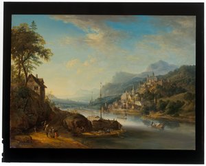 Una coppia di paesaggi renani da Christian Georg the Elder Schuetz