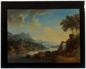 Una coppia di paesaggi renani da Christian Georg the Elder Schuetz