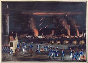 Prima coalizione - 13 giugno 1796: bombardamento di Francoforte sul Meno da parte dei francesi da Christian Georg the Elder Schuetz