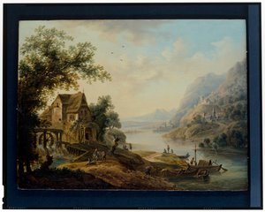 Due paesaggi renani da Christian Georg the Elder Schuetz