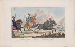 Cosacco della Guardia della Vita, Ufficiale e Cosacco da Christian Gottfried Heinrich Geissler