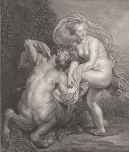 Deianira riceve la tunica avvelenata da Nesso, e il centauro ferito cade da Christian Gottfried Schulze