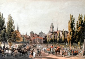 Fiera di Lipsia, c.1810-20 da Christian Gottlob Hammer
