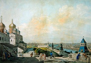 Mosca, veduta della città, a sinistra del Cremlino da Christian Gottlob Hammer