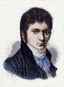 Ludwig van Beethoven (1770-1827), musicista tedesco, nel 1802. Incisione di Morel da una miniatura di Horneman da Christian Hornemann