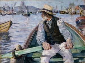 Guarda avanti, baia di Bergen da Christian Krohg