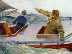 Sulla prua, ca 1890 da Christian Krohg