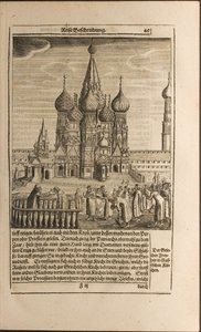 Mosca, illustrazione da Viaggi al Gran Duca di Moscovia e al Re di Persia di Adam Olea da Christian Lorenzen Rothgiesser