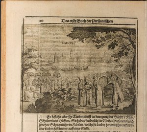 La fortezza di Staraya Ladoga Illustrazione da Viaggi al Gran Duca di Moscovia e al Re