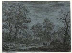 Un Piccolo Fiume in Primo Piano con una Mucca e una Capra da Christian Ludwig von Hagedorn