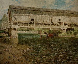Il ponte coperto di Ilm a Buchfart presso Weimar