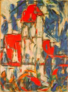 Dinkelsbühl (Vista della città con torre) da Christian Rohlfs