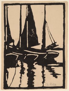 Barche a vela nel porto, 1905-1910