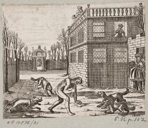 Illustrazione per Adam Olearius, "Persianischer Rosenthal von einem Sinnreichen Poeten Schich Saadi", Schleswig 1660 da Christian Rothgiesser