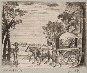 Carro di buoi con un viaggiatore europeo da Christian Rothgiesser