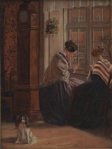 Due Donne Sedute a una Finestra che Cuciono da Christian Rudolph Vogelsang