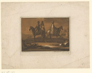 Tre cavalieri con mantelli da Christian Rugendas