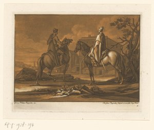 Due cavalieri in mantelli da Christian Rugendas