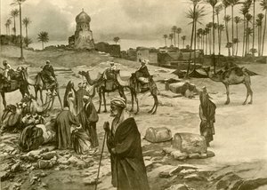 Carovana a Mît-Rahîne, 1898 da Christian Wilhelm Allers