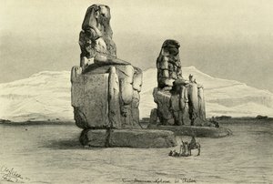 Colossi di Memnone a Tebe, Egitto da Christian Wilhelm Allers