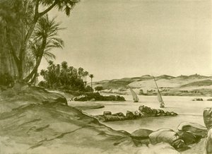 Feluche sul fiume Nilo, Egitto da Christian Wilhelm Allers