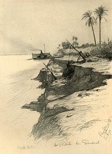 Sulle rive del Nilo a Dendera, Egitto, 1898 da Christian Wilhelm Allers