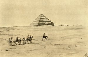 Piramide di Djoser a Saqqara, vicino al Cairo, Egitto, 1898 da Christian Wilhelm Allers