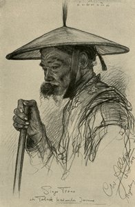 Singo Trono - uomo che mastica tabacco, Magelang, Giava da Christian Wilhelm Allers